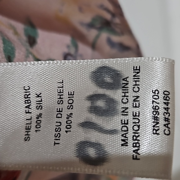 Rebecca Taylor Marlena Floral 100% Silk Short Sleeve Blouse - Picture 7 of 8